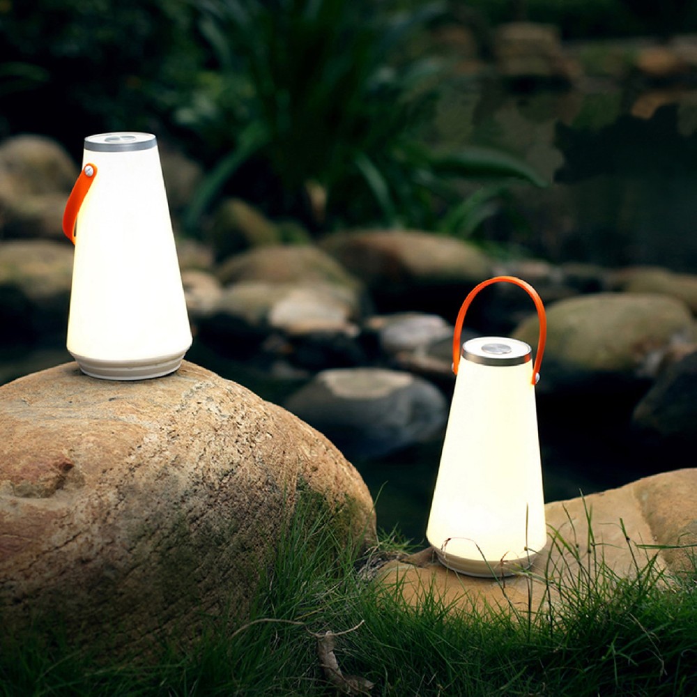 plastic decorate rechargeable led camping lamp