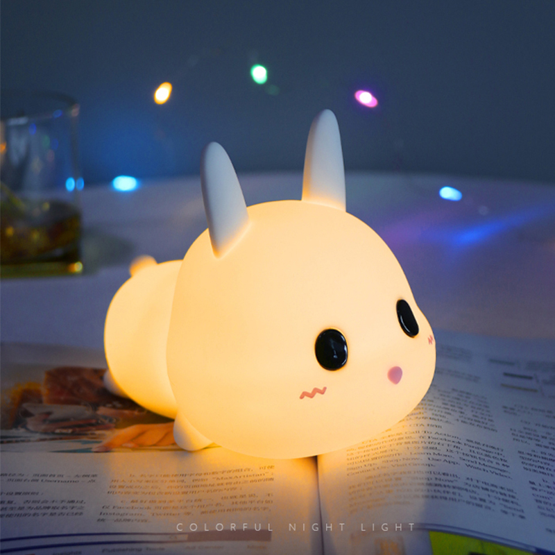 Cute Rabbit Silicone Night Light For Kids